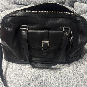Coach large Black Leather Handbag